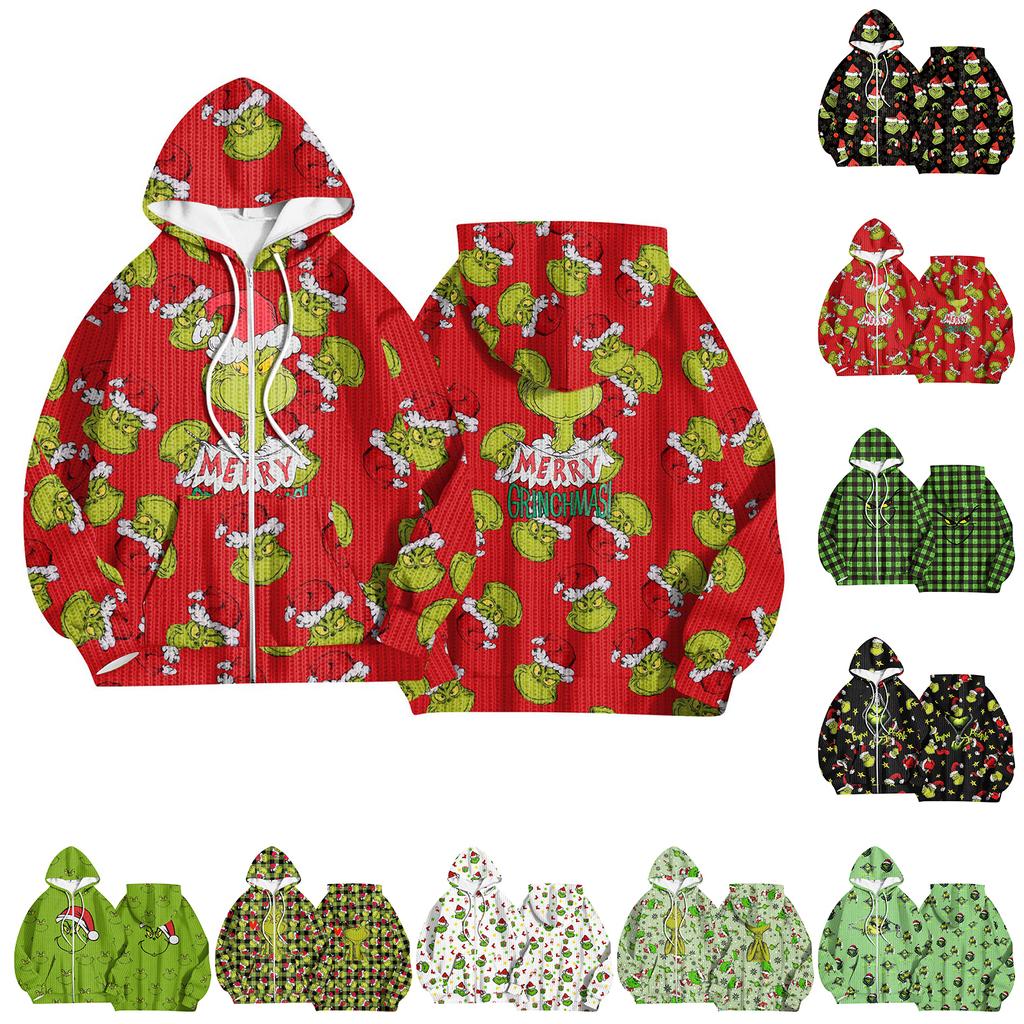 Women's Fashion Jacket Casual Printed Long-sleeved Hooded Cardigan Sweatshirts