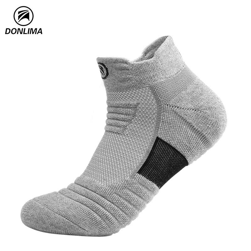 Elite Men's Low-Cut Basketball Socks: Thick Terry Bottom, Sweat-Absorbent, Breathable for Outdoor Running and Sports