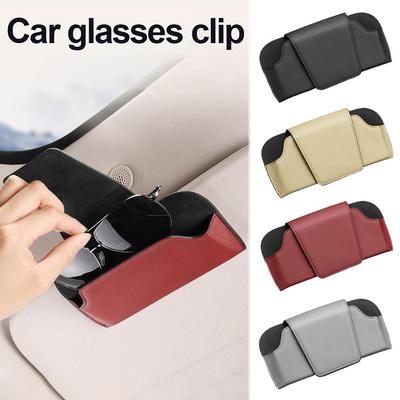 Car Glasses Clip Glasses Clip Glasses Case Car Sunshade Auto Box Storage Box Organizer Car Interior Accessories Eyeglasses E2H3