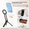 Magnetic Phone Stand Foldable Portable Tripod Strong Magnet Desktop Phone Holder For Live Streaming Video Shooting Travel Use