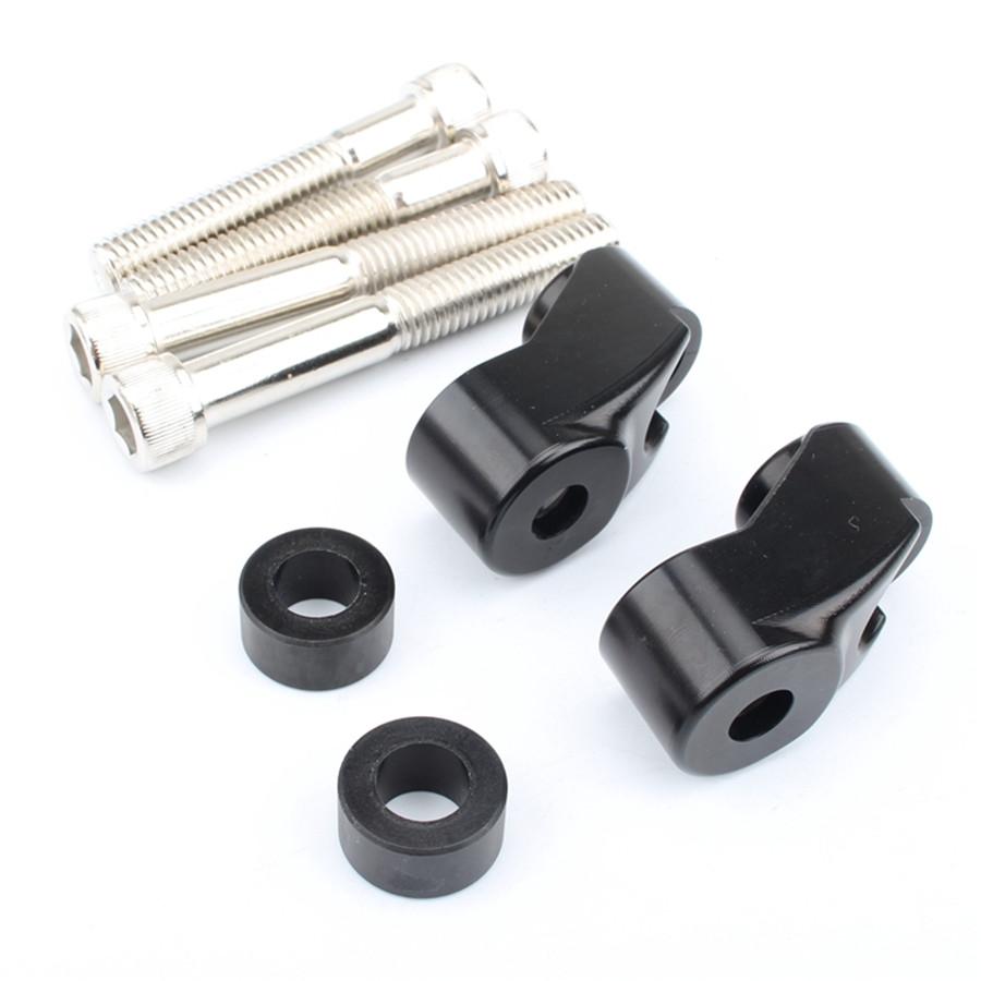 1 Pair Black Front Turn Signal Relocation Kit For 39mm 49mm Sportster FXR FXD Dy