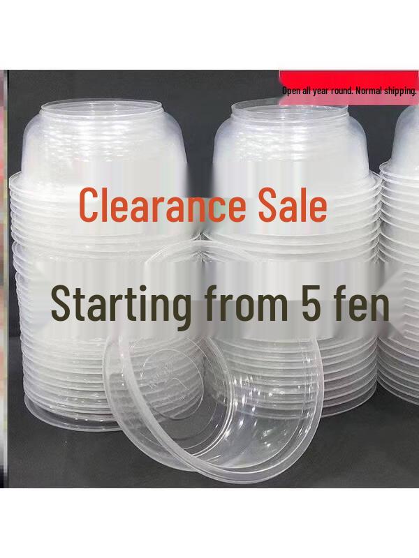 ZISIZ Disposable Plastic Bowls Set