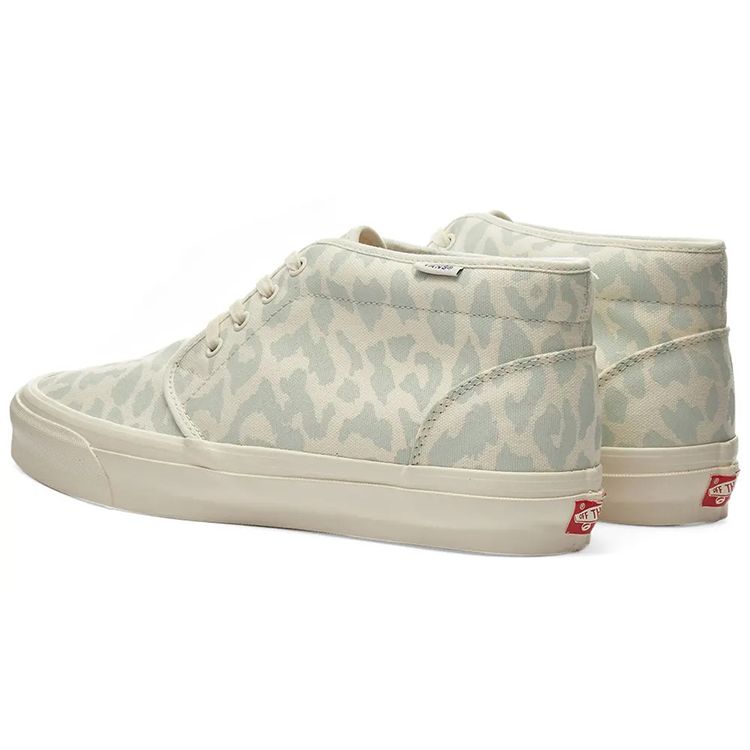 Vans Vault Og Chukka Lx Mid Top Blue And White Leopard Print Men Sneakers VN0A4U3G1YY