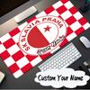Custom Name Mouse pad Red And White Prague Football Mouse pad, Gaming Mouse Pad, keyboard pad, Desk Decor for computer notebook Fan Birthday Gift