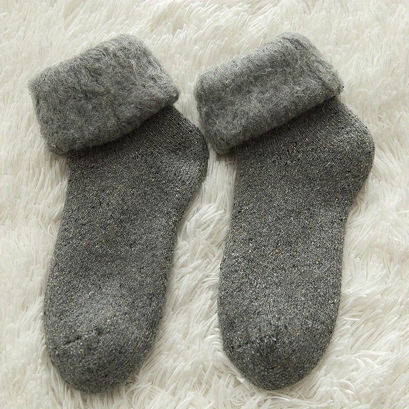 Dicke, aufgebürstete Plüsch-Wintersocken für Damen - Große Größe, Warme Ski- und Bodensocken, Geeignet für jedes Wetter, Gemütliche Schlafsocken
