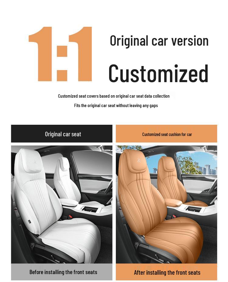 Galaxy L7 Full Leather Car Seat Cushion - Universal Four Seasons Set for Five-Seaters