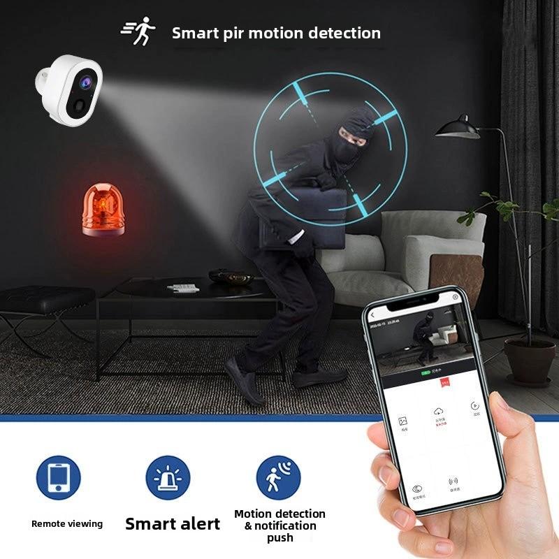 Cámara De Seguridad Inalámbrica HD Para Interiores Y Exteriores Con Visión Nocturna Y Acceso Remoto
