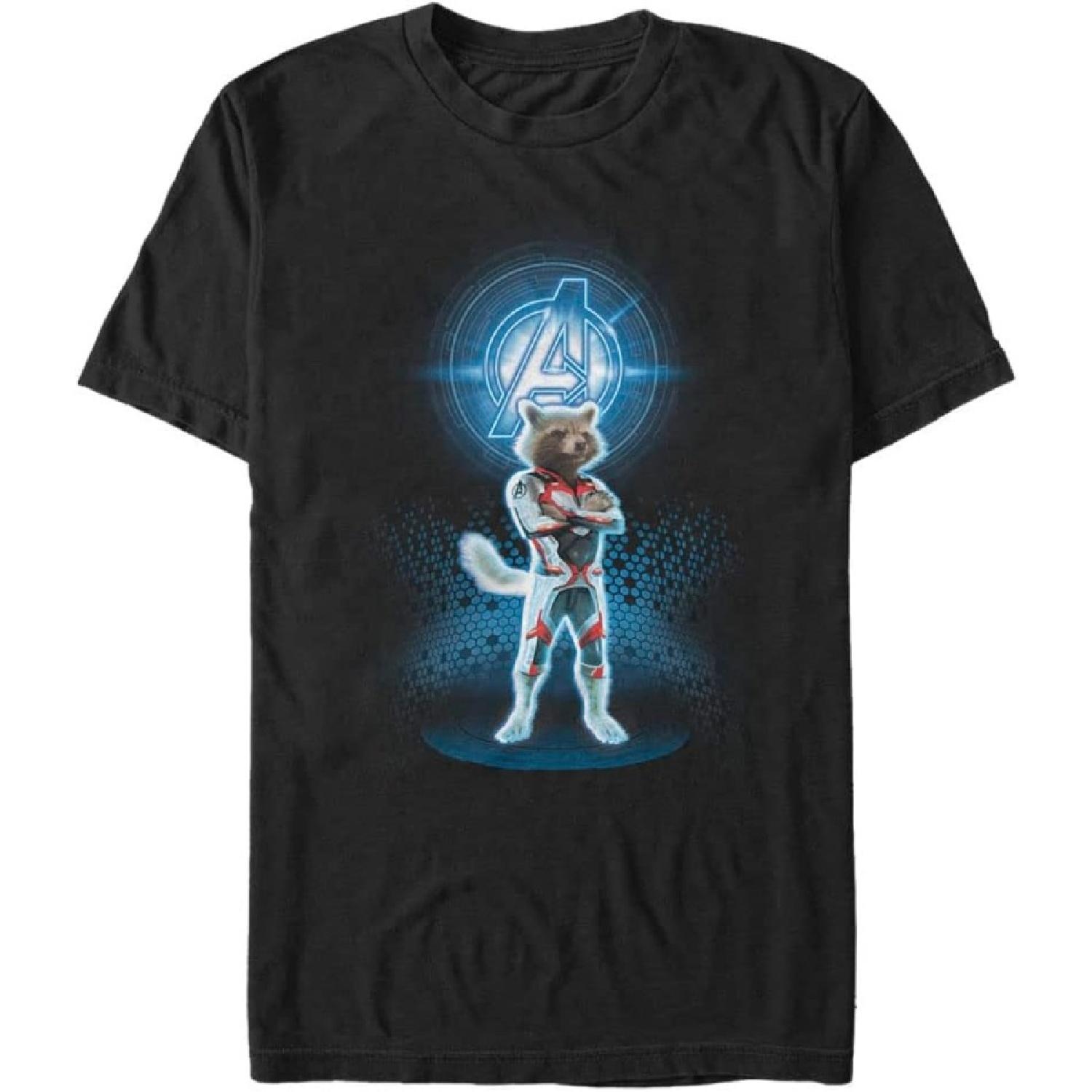 Marvel Avenger Raccoon Men s Tops Short Sleeve Tee Shirt XXXXXL разноцветный