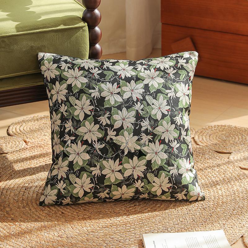 Garngefärbter Jacquard Kissenbezug 30X50/45X45cm Sofa Quadratisch Französischer Lendenkissenbezug Dekor Heim Dekorative Kissenhülle