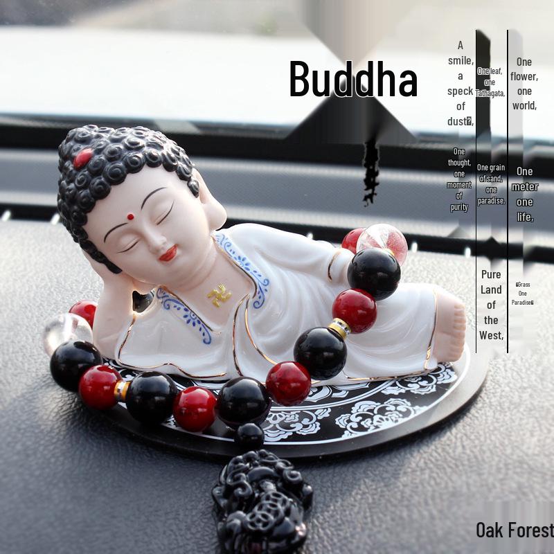Maitreya Buddha Car Ornament: Creative Center Console Decoration for Safety and Style.
