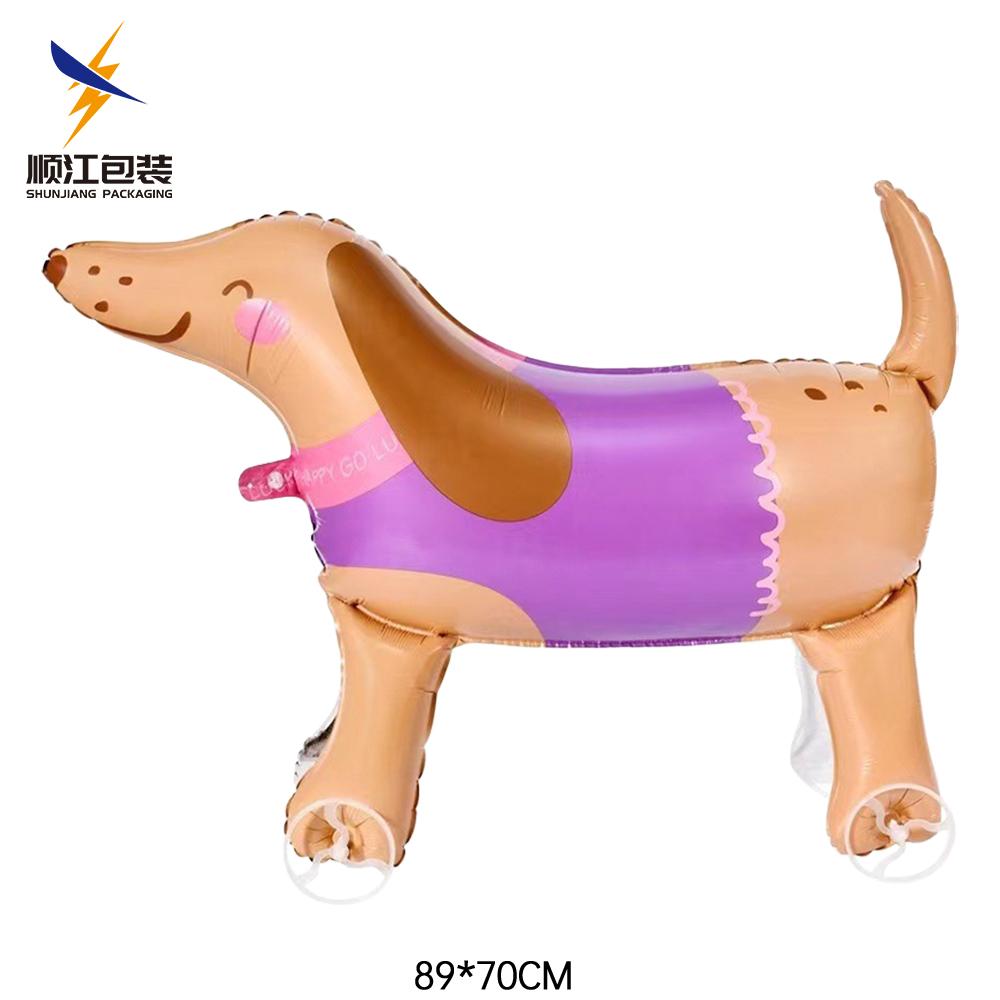 16pcs Cute Walking Animal Foil Balloons with Wheels Walking Wheels Elephants Dinosaurs Lions Rabbits Children's Toy Balloons