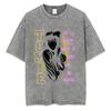 Anime Tomie Junji Ito Vintage Washed T-shirt Men Women Manga Horror Gothic Rock T Shirts Male Retro High Quality Cotton T-shirts