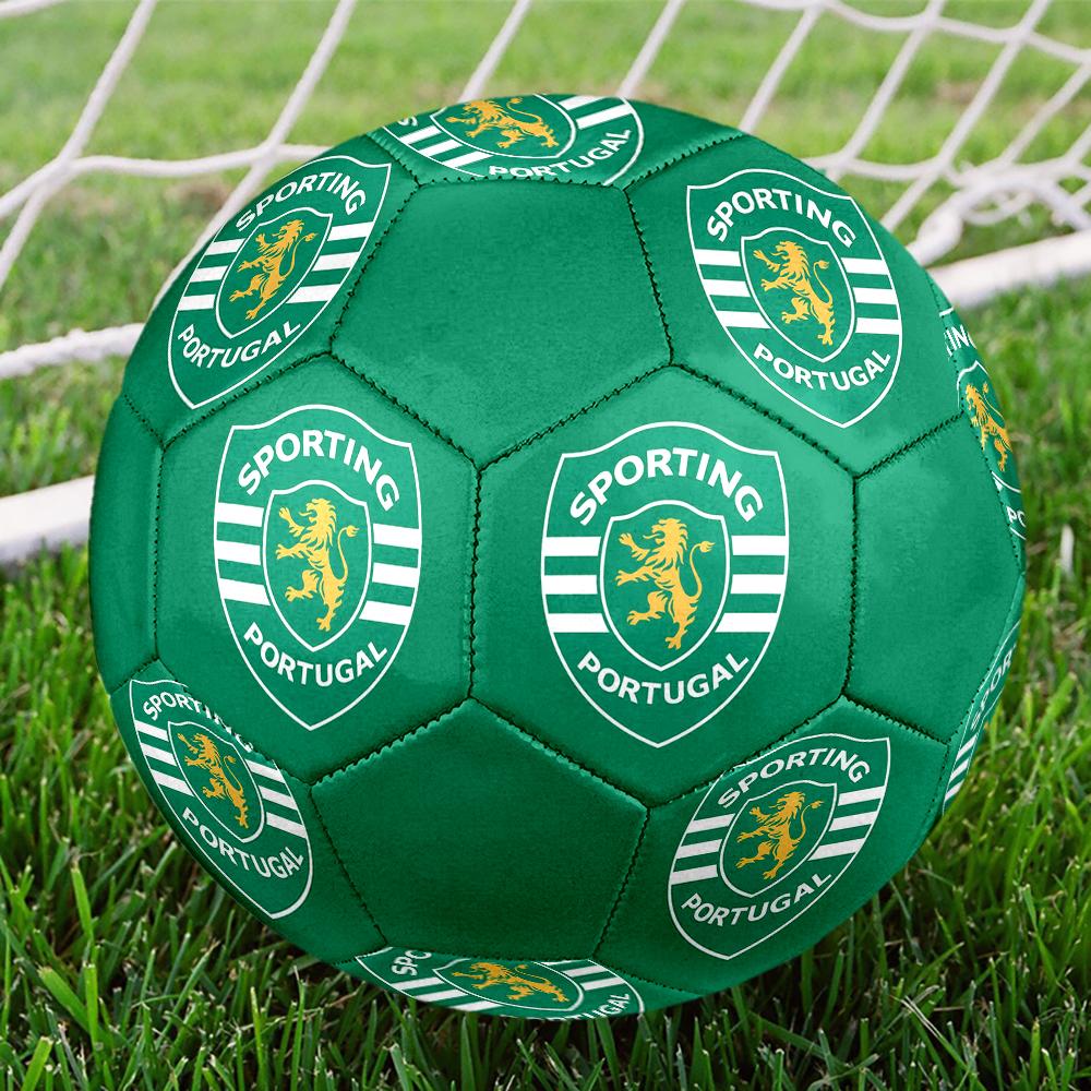 Sporting Fc Soccer Ball, Colorful, Suitable for All Ages, Machine-stitched, PVC Material, Competition Grade, Durable and High Bounce