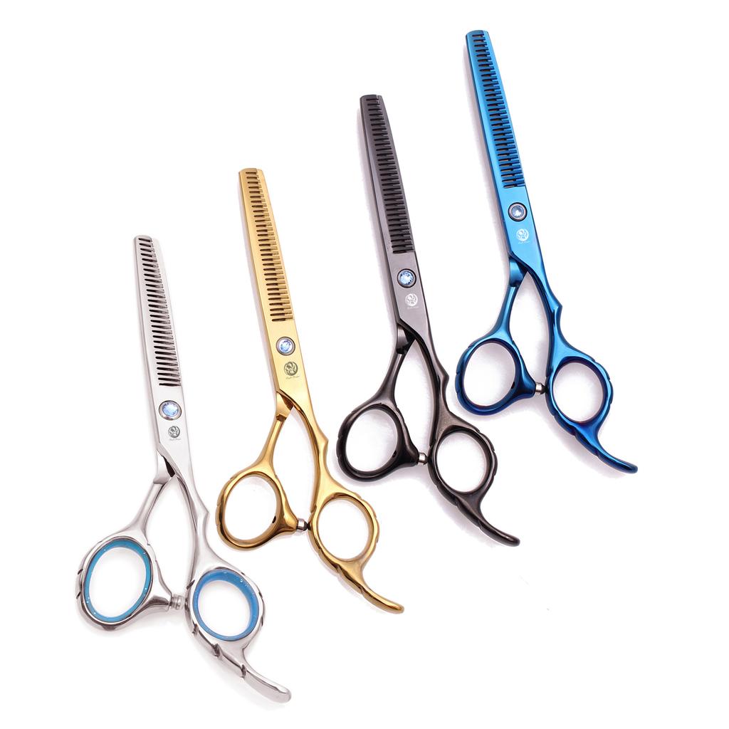 Professional Hairdressing Scissors 5.5" 6'' Purple Dragon Japan 440C Thinning Shears Douuble Side Teeth 15% Thinning Rate