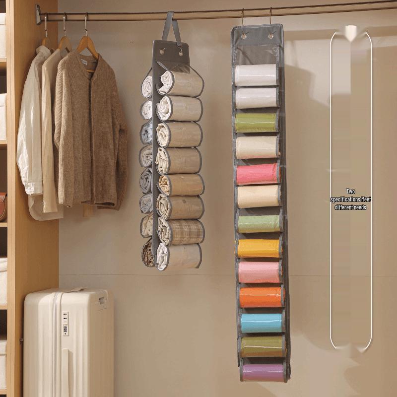 26-Pocket Double-Sided Yoga Outfit Hanging Storage Bag