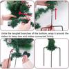 Lighted Artificial Christmas Urn Filler Battery Powered Pre-lit Xmas Pine Trees with LED Lights And Tripod Stake Holiday Planter Filler