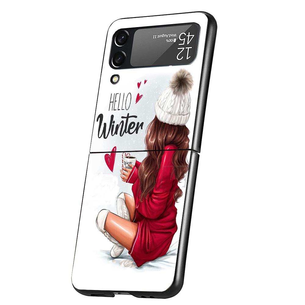 

Girl Boss Female Coffee Case Phone Cover for Samsung Galaxy Z Flip 7 6 5 4 3 5G ZFlip7 ZFlip6 ZFlip5 ZFlip4 ZFlip3 Black Fundas Samsung Z Flip 6