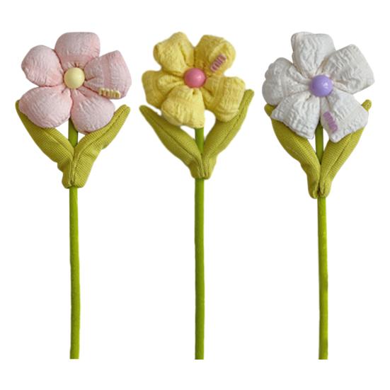 Stuffed Artificial Flower Plush Sunflower Bouquet with Stem Handmade Fake Flower Decoration for Flower Arrangement Wedding Party Birthday Home Decor