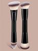 4pcs Professional Dual-Ended Makeup Brush Set - Includes Foundation Brush, Contour Brush, Blush Brush, Powder Brush, Eyeshadow Brush, Concealer Brush