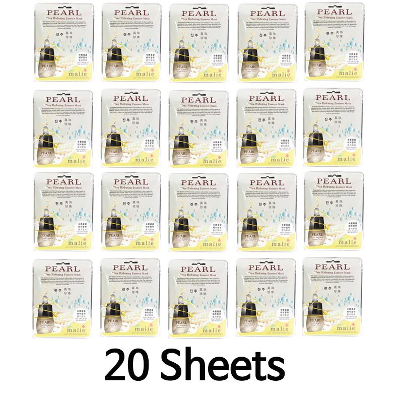 Face Mask Sheet Pearl Hydrating Essence Mask Pack Skin Care (10 Sheets and 2 Options) Korean Cosmetics
