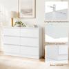 6 Drawer Chest Of Drawers For Bedroom And Living Room 100x35x69 Cm White