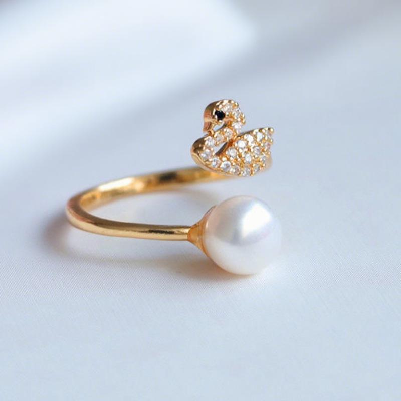 Korean Flower Design High-End Gold-Plated Ring