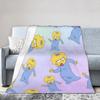 S-Simpson Blankets Flannel Autumn/Winter  Multi-function Super Warm Throw Blankets for Home Travel Bedspread