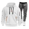 Mens Tracksuit Set Hooded Sweatshirt Jogger Pants Winter Sportswear