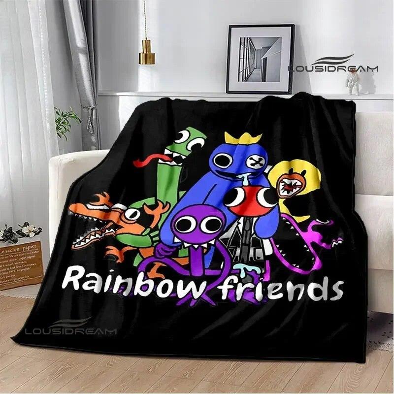 Game Rainbow Friends Cartoon Printed Blankets Warm Flange Blanket Picnic Blanket Blankets for Beds Bed Linings Birthday Gift