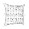 Ukulele Chords Pillow Case Printed Home Soft Throw Pillow Ukulele Uke Guitar Music Notes Chords Strings Musician Concert