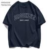 Brooklyn Grundat 1997 Stad USA Tryck Herr T-shirt Sommar Casual T-shirts AllMatch Rundhalsad Toppar Överdimensionerad Mjuk Streetwear