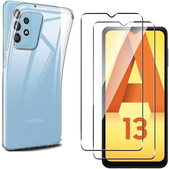 Case for Samsung Galaxy A13 4G and 2 Tempered Glass Screen Protector Phonillico®