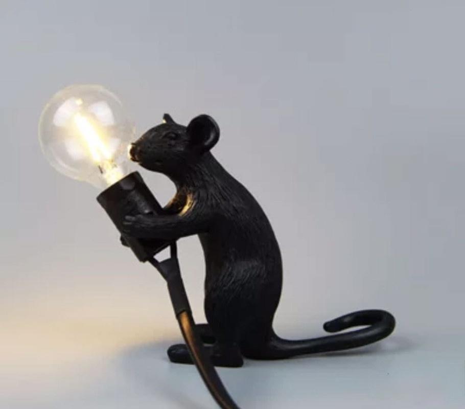 Mouse Table Lamp Nordic Animal Lamp Living Room Dining Room Bedroom Clothing Store Cartoon Resin Table Lamp