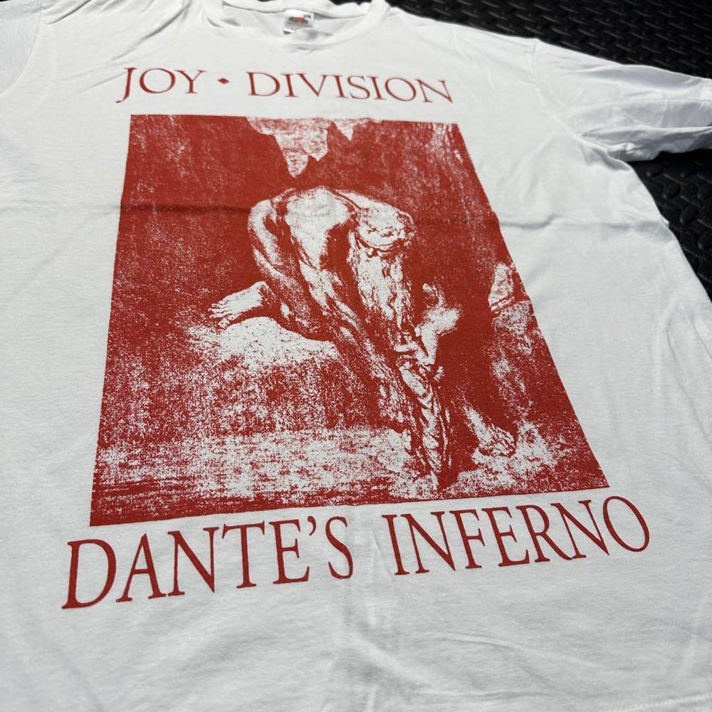 Репринт группы Joy Division Ад Данте 90-х Базовый стиль Белая Унисекс Футболка XXL