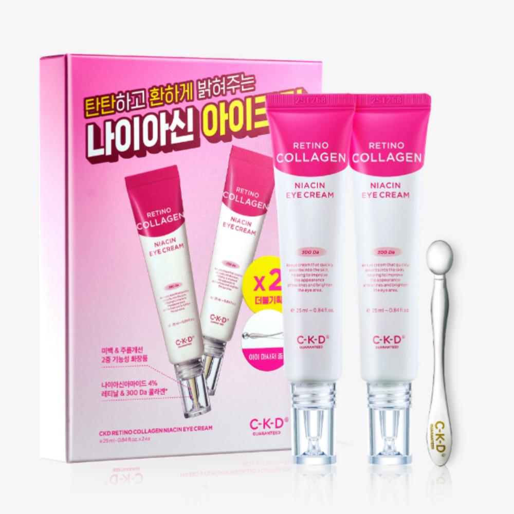 CKD Набор кремов для глаз RetinoCollagen Niacin 25 мл x 2 + Массажер для глаз
