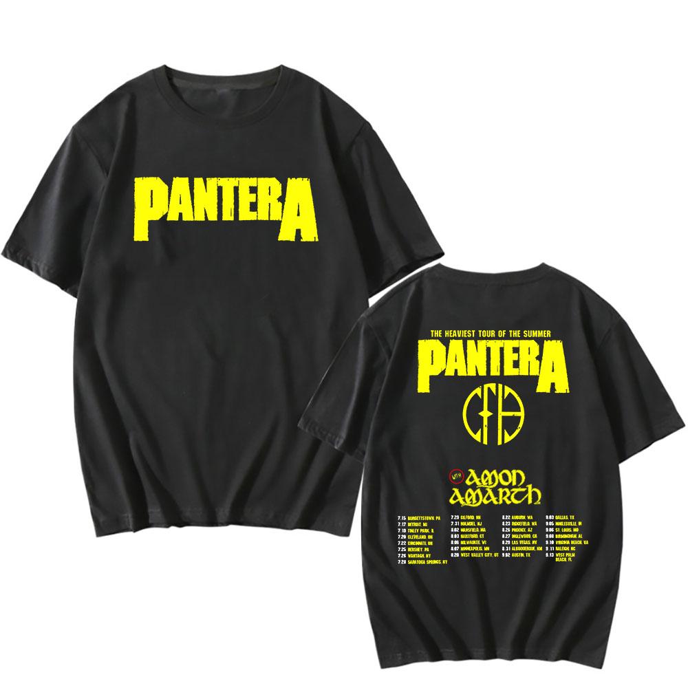 Pantera Nejtěžší turné léta 2025 Tričko Letní krátký rukáv Pánská trička Unisex Streetwear Grunge Rocková kapela Potisk Trička