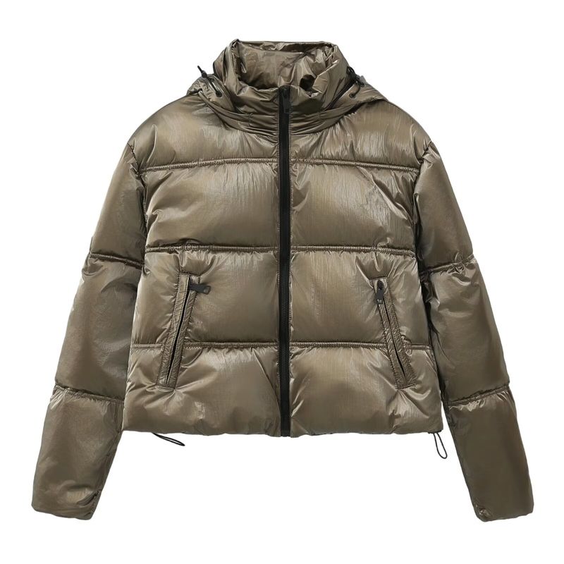 Kaslead New Arrival Women's Clothing Fashion Style Stylish Simple and Versatile Metal Series Cotton Coat Jacket 3046204