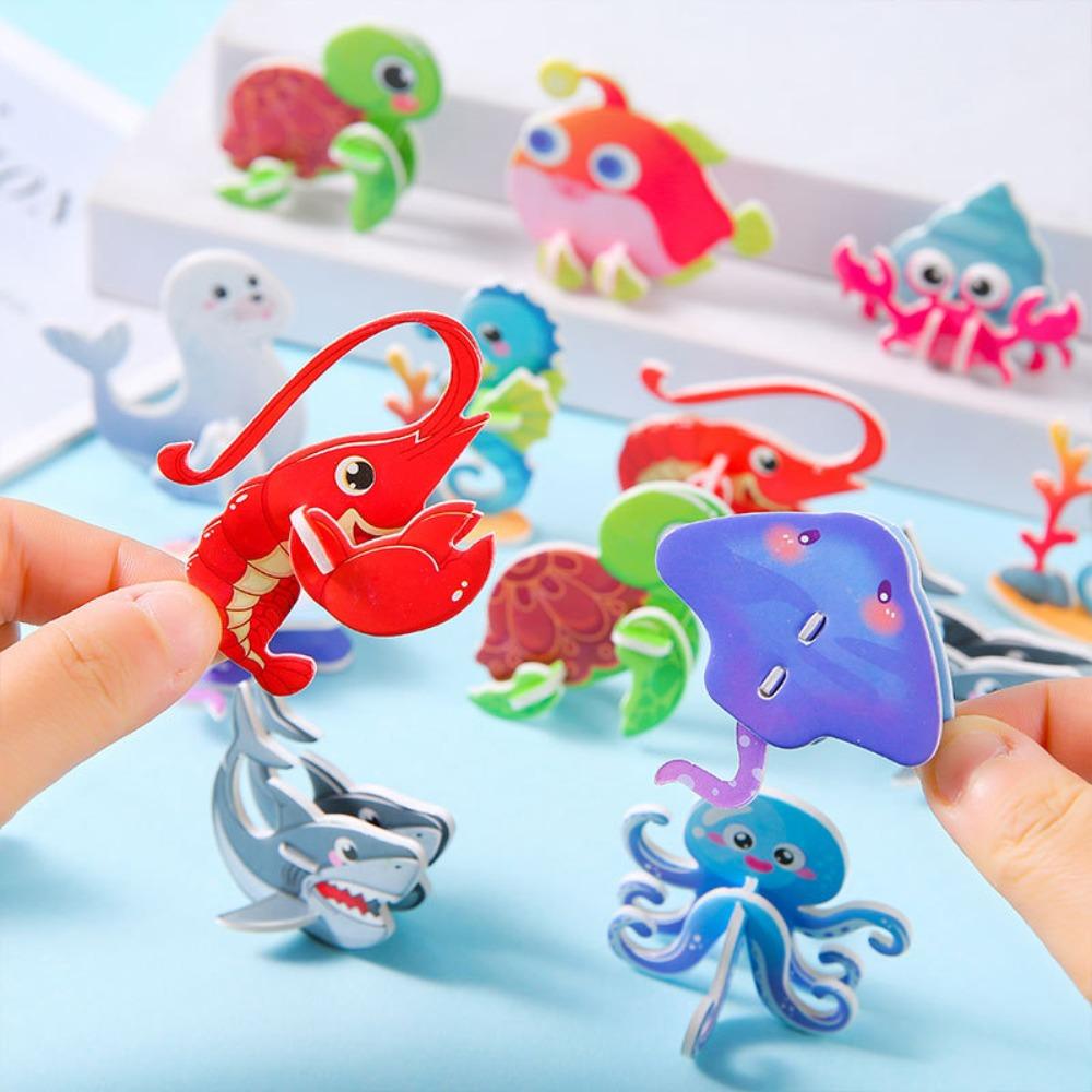 30pcs Paper Puzzle Model Early Education Assembly Model New Educational Toy  Kids