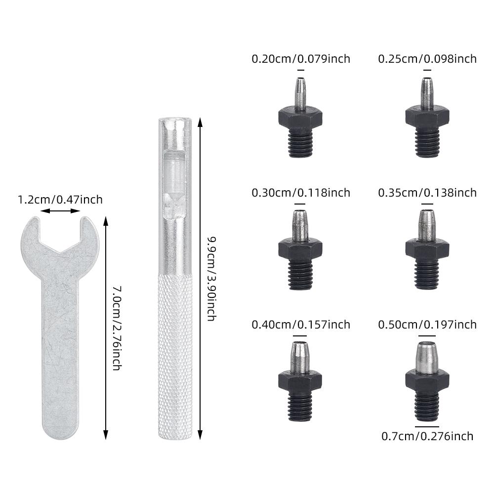 1 Set leises & langlebiges & austauschbares Locheisen-Werkzeugset, runde Locheisen in verschiedenen Größen, Lochen von Löchern für DIY-Ledertaschen & Schultergurte