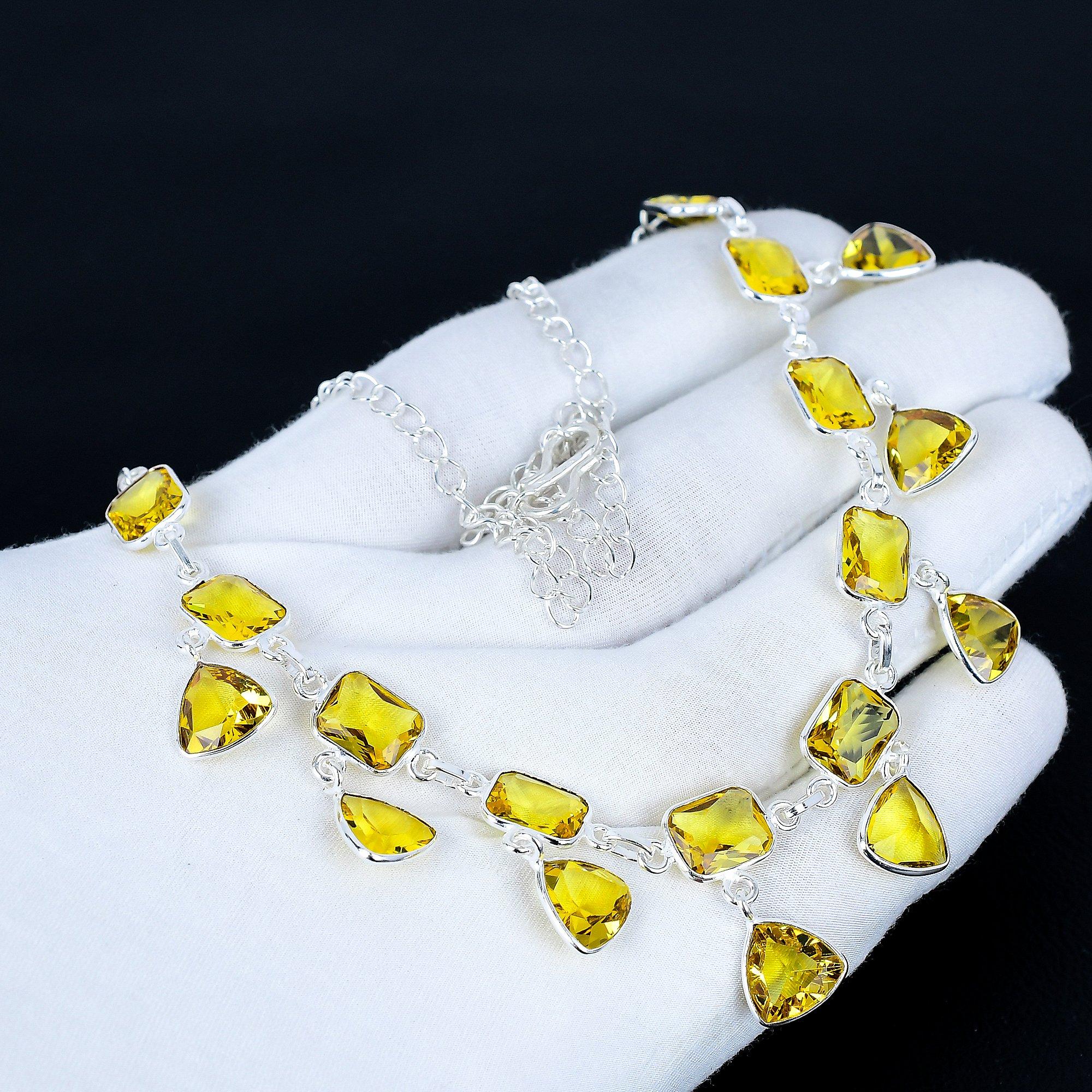 

Citrine Heart Gemstone Necklace 925 Sterling Silver Necklace Citrine Necklace Bohemian Handmade Silver Necklace Gift For Valentine s Day 20 жёлтый