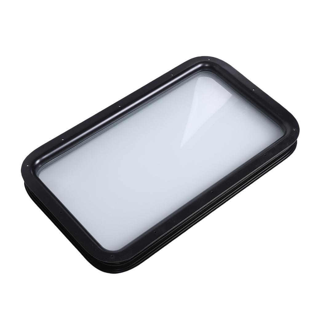 RV Entry Door Window Frosted Opaque Glass Entrance Door Window with Interior Exterior Frame For Motorhome Trailer