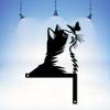 Metal Cat Door Sign Weatherproof Decor Home Outdoor Gift