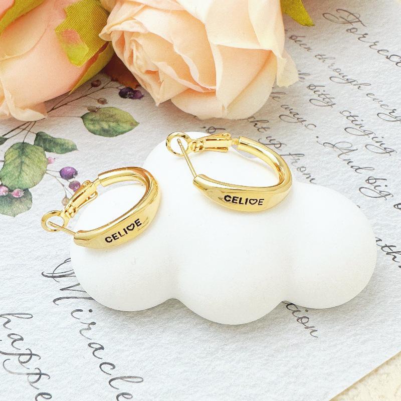 Retro Chic Electroplated Metal Letter Stud Earrings - Versatile Fashion Accessory