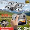 Mini Drone GT3 MAX 8K Profissional HD Câmeras ESC 180° WIFI Dron Brushless Evitação de Obstáculos FPV Quadricóptero RC Dobrável Brinquedo