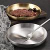 Handled Stainless Steel Frying Pan 18/20cm Snack Dish High-quality Serving Plate  Barbecue