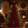 DIY Xmas Tree Topper Bows Solid Color Giant Ribbon Bowknot Large Christmas Bowknot  Wall Decor