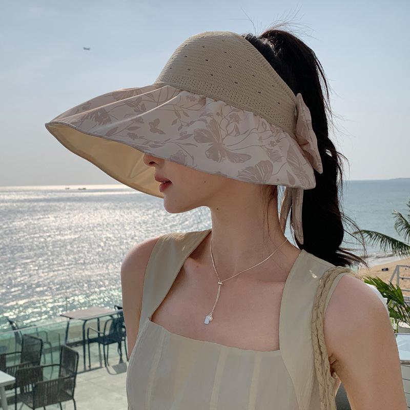 

Summer sunscreen sun hat children outdoor UV protection empty top versatile sun hat foldable average size