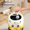 12L Doughnut Shape Wastebasket with Lid Wheel Recycle Bin Bedroom Living Room Kitchen Garbage Cube Cream Wind Cute Trash Can
