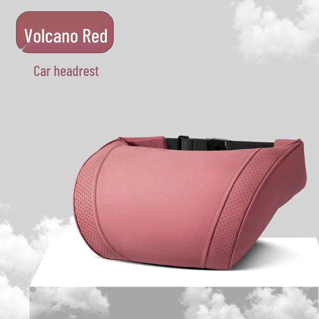 Luxury Leather Velvet Car Neck Pillow & Lumbar Support - Ideal for Drivers