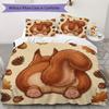 Story Bunny Pattern Bedding uilt Set uilt Cover Pillowcase Home Decoration Birthday Gift (1 * duvet cover + 2 * pillowcase without core)